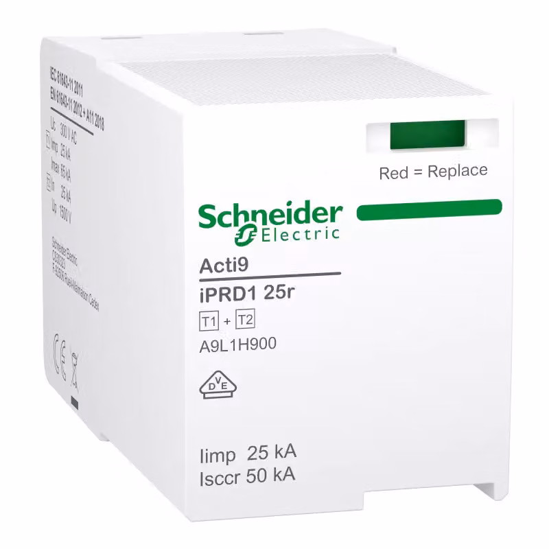 Modulo di protezione di ricambio Schneider Electric per scaricatore combinato iPRD1 25r 3P/3P+N, tipo 1+2, modulo L-N A9L1H900