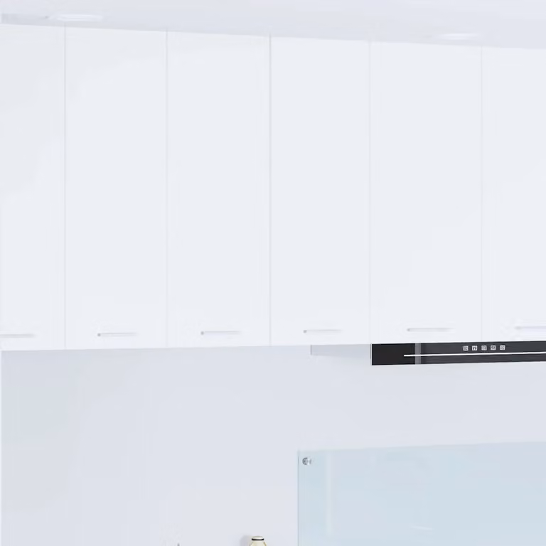 Set di 2 pensili da cucina moderni vidaXL in MDF bianco opaco
