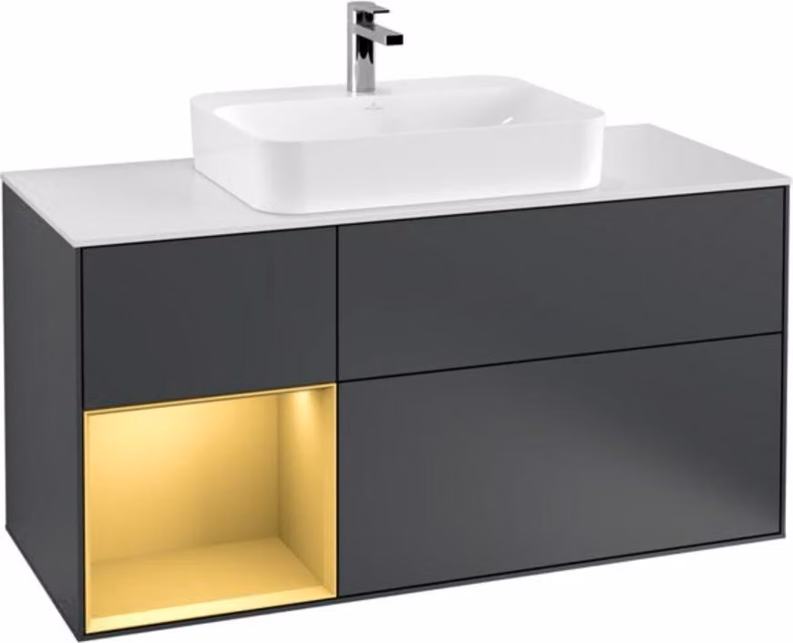 V&B mobile da parete Finion 120cm, Pl w m, Rg li gol m, md bl. m Lac