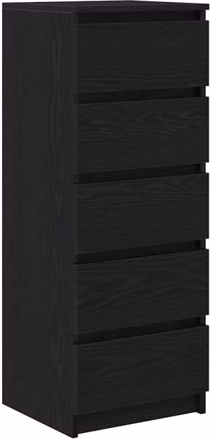 Credenza moderna con cassetti Design In in colore nero, ideale per soggiorno o sala da pranzo, L: 37,5 cm, P: 35 cm, H: 99 cm – 1
