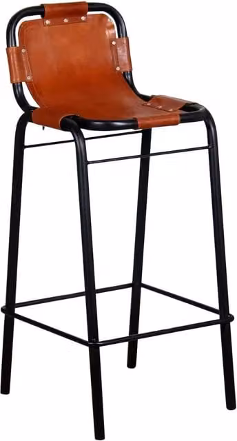 Sgabelli da Bar 2 pz in Vera Pelle 244248