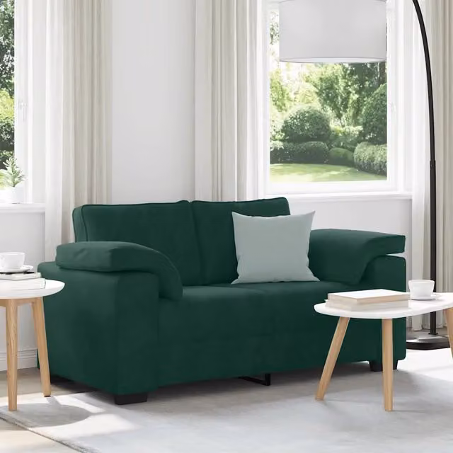 Divano Divanetto-Sofa Verde Scuro 120 cm Velluto