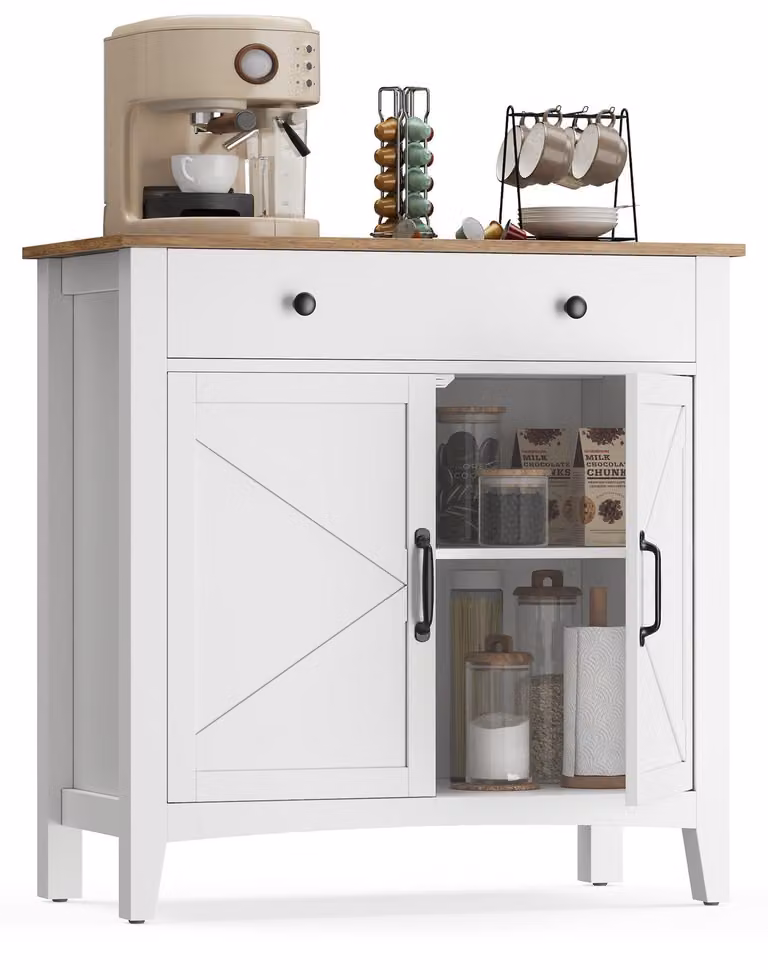 Mobiletto da cucina VASAGLE con cassetto e ante, credenza