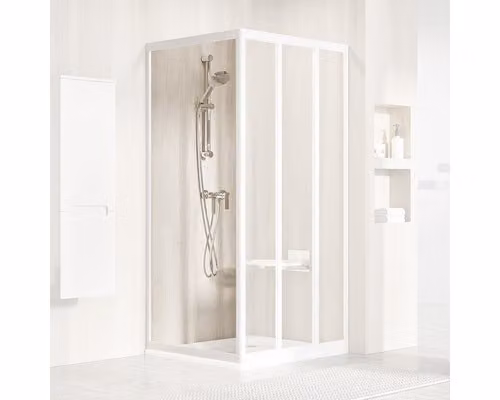 Schermo doccia per porta doccia RAVAK Supernova APSS-90 198 bianco+trasparente 940701R2Z1