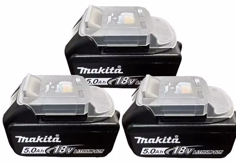Batterie per utensili elettrici, 18V, agli ioni di litio, alta capacità, confezione da 3 pezzi, marca Makita, capacità 5Ah