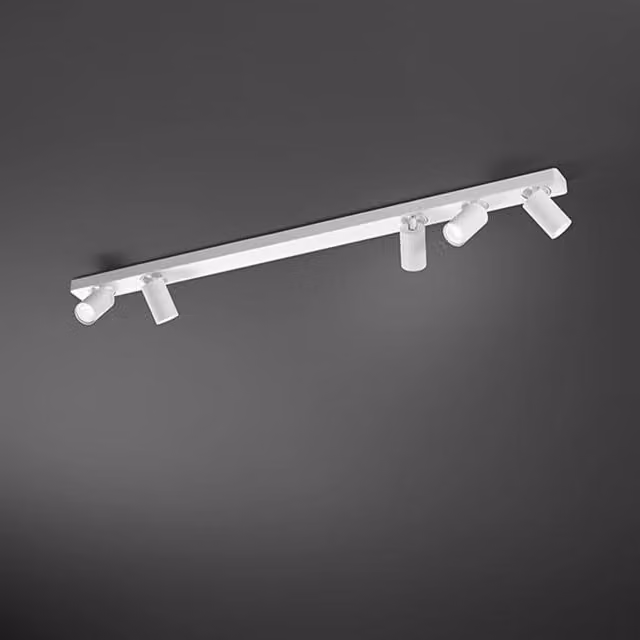 Spot Cilindrico Moderno Oddy Alluminio Bianco 5 Luci Gu10