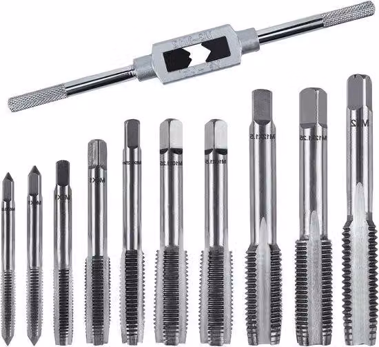 Set di utensili da taglio metrici - 8 pezzi - Metrico - Utensili da foratura e taglio - Lama affilata - Utensili da taglio professionali - Set di utensili