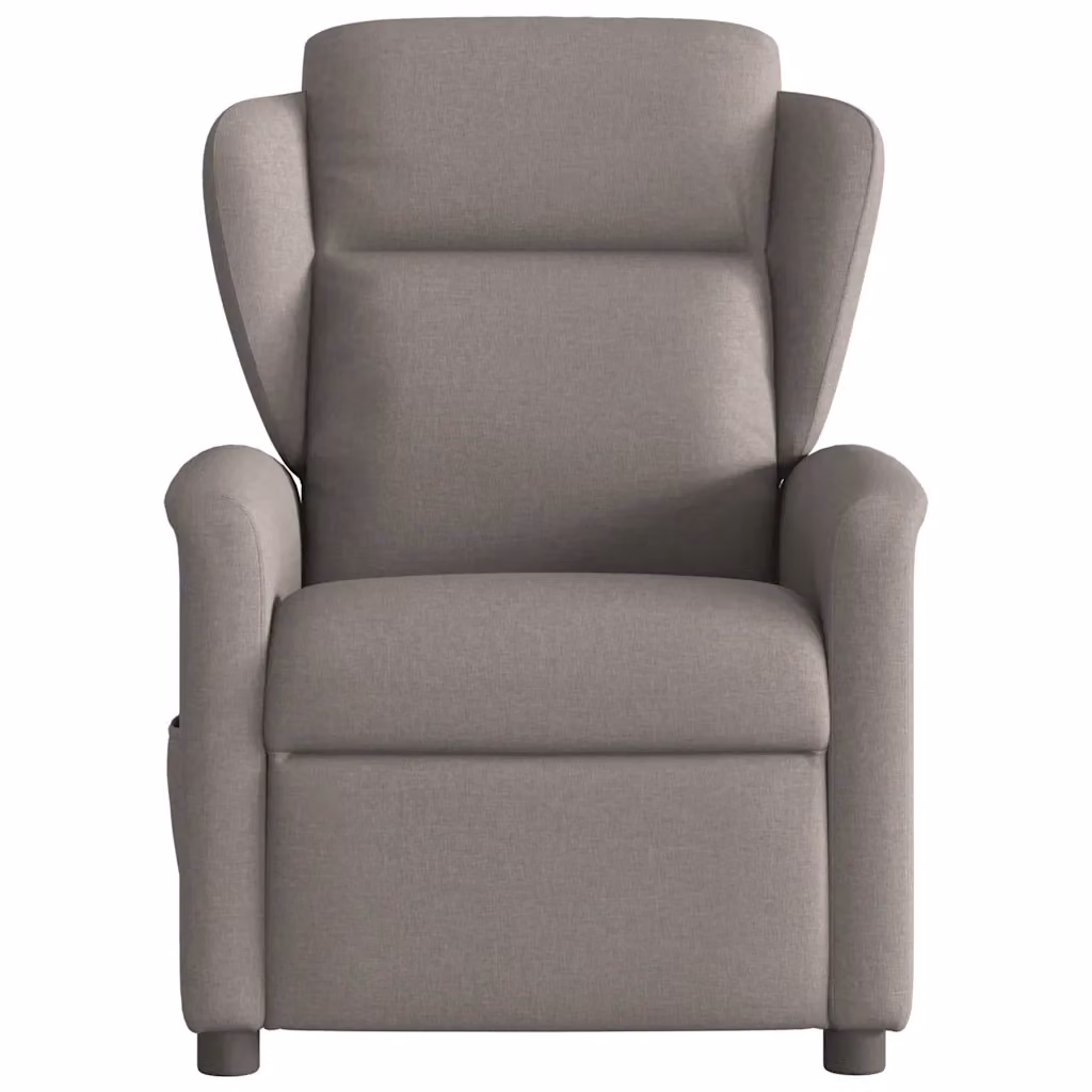 Poltrona Reclinabile Relax vidaXL in Tessuto Beige e Grigio con Braccioli e Regolazione Manuale – 2