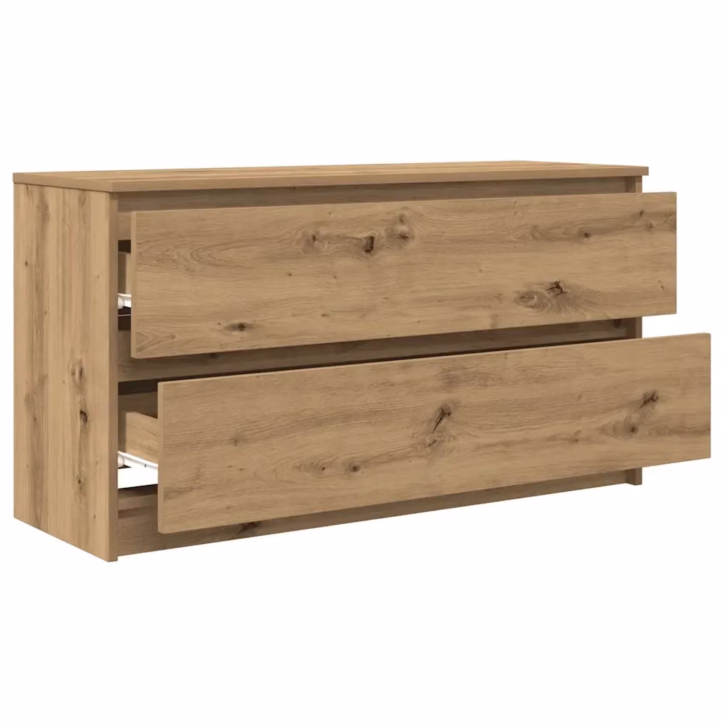 Mobile porta TV moderno HELLOSHOP26 con vano contenitore in rovere marrone L: 100 cm, P: 35 cm, H: 54 cm – 2