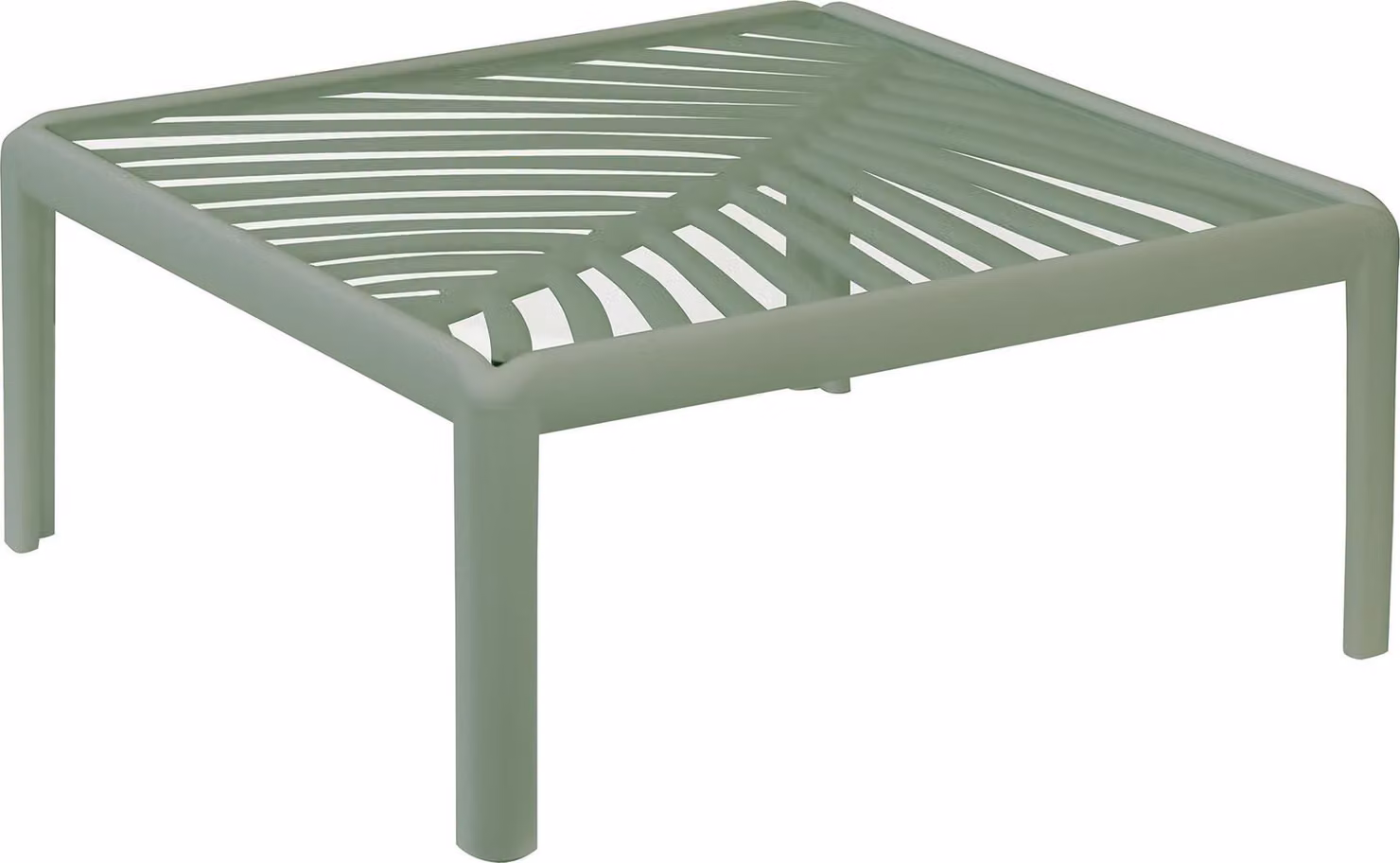 Milani Home - tavolino salotto modulare da giardino in polipropilene, verde oliva, 70 x 70 cm