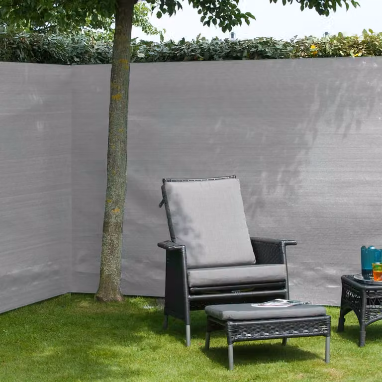 Schermo privacy da giardino PE 1×3 m grigio