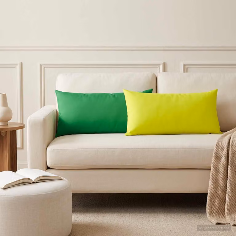 Set di 12 federe vidaXL HEERLEN in poliestere, colore verde, L 80 cm x P 40 cm x H 40 cm