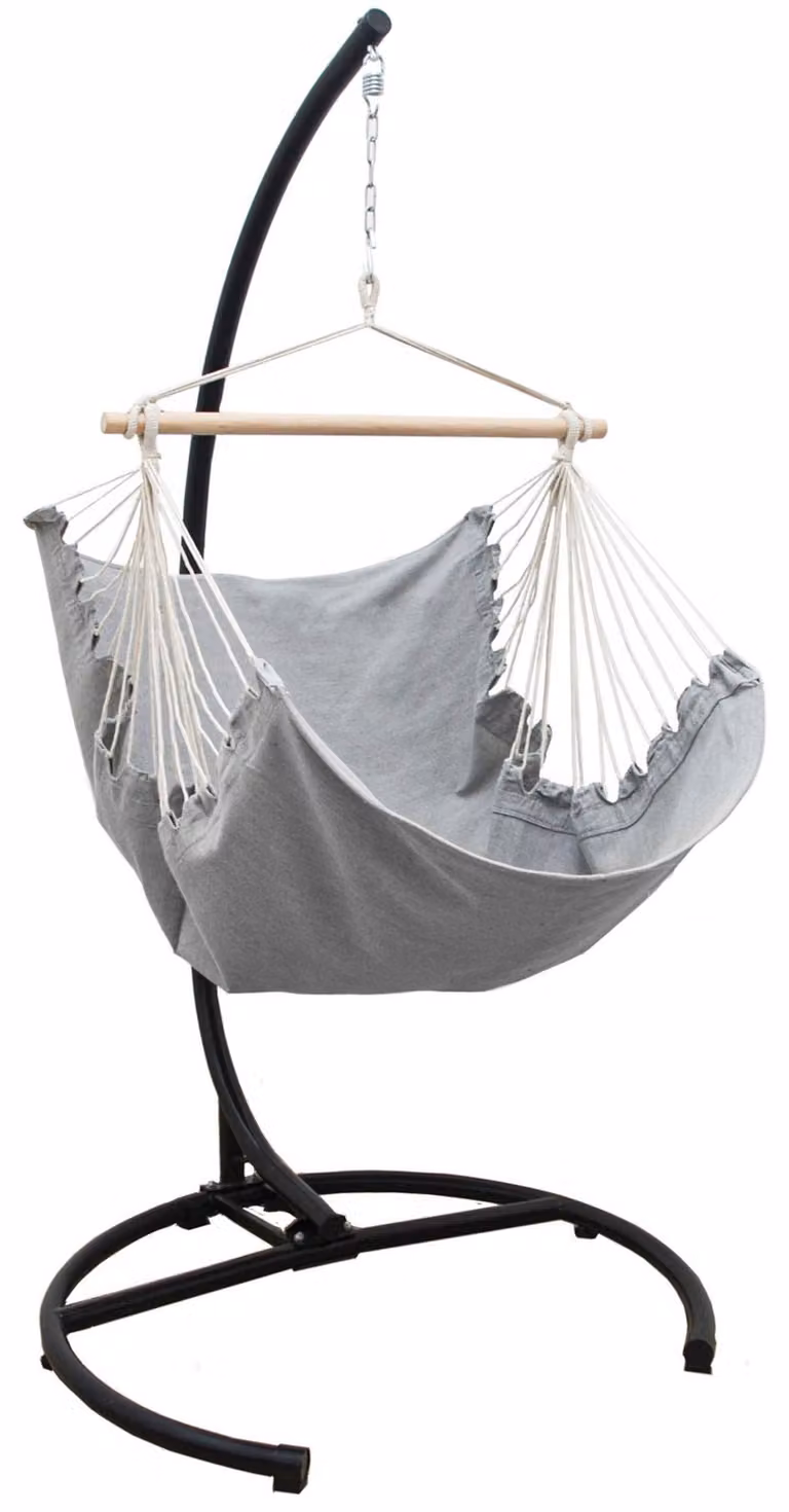 Sedia sospesa XL con struttura per esterni - supporto per sedia sospesa 210cm con sedia relax