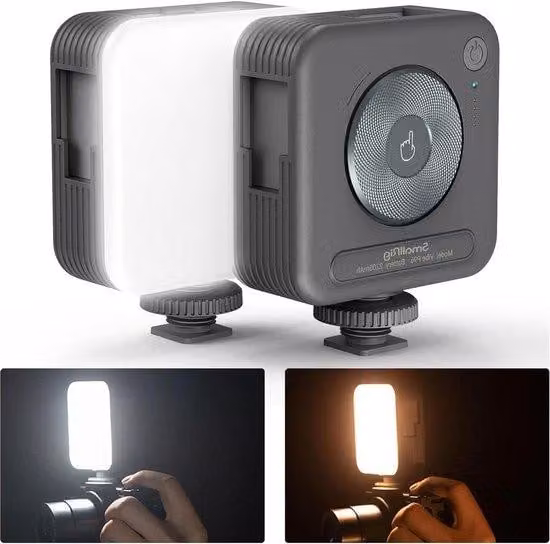 Illuminazione video professionale per set cinematografici - 96 segmenti LED a basso consumo energetico - Per fotografi e produzioni video - Sorgente luminosa portatile con ampia autonomia della batteria - 2200 mAh - Eccellenti possibilità di illuminazione