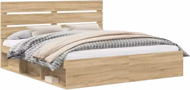 Letto matrimoniale | Letto per adulti | Struttura del letto Sonoma 200 x 200 cm Pino massello