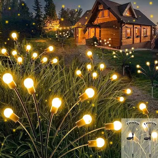 Lampada da giardino - Illuminazione da giardino - Luci da giardino - Illuminazione per vialetti - Per esterni - Luci da giardino a energia solare - Luce da giardino - Illuminazione per esterni