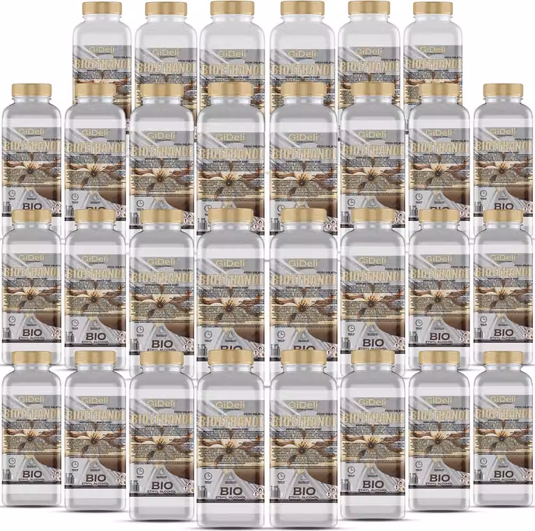 Bioetanolo profumato alla vaniglia 96,6% 30L per caminetti Universale Senza fumo Senza fuliggine GiDeli