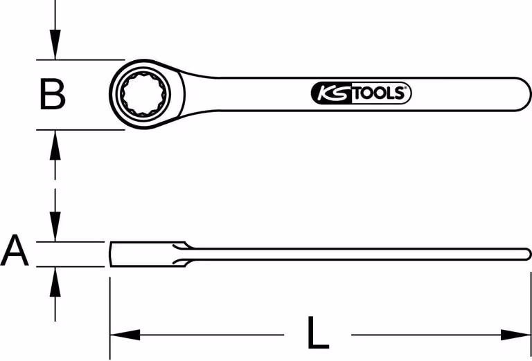 KS Tools ACCIAIO INOX Chiave combinata, 19 mm
