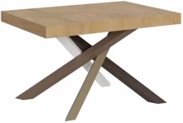 Tavolo allungabile Itamoby Volantis in finitura quercia e gambe multicolore L: 130-234 cm, P: 90 cm
