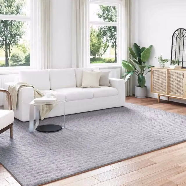 Tappeto moderno vidaXL SIROLO grigio in poliestere, lavabile e antiscivolo, L: 280 cm x P: 200 cm