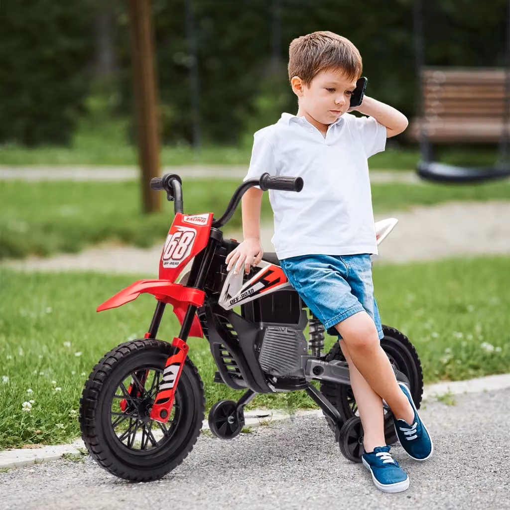 Moto Elettrica per Bambini GIORDANOSHOP Rossa con Luci, Suoni e Batteria Ricaricabile – 2
