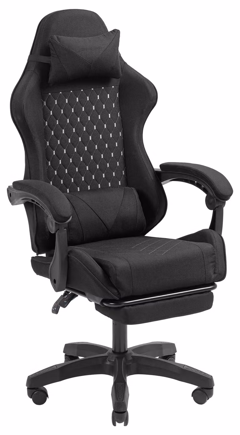 Mars Gaming MGC-X Fabric, Sedia da gioco per computer, 120 kg, Seduta imbottita, Schienale imbottito, 190 cm, Nero