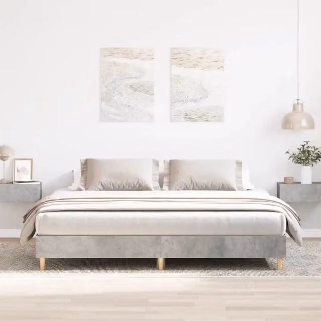 Giroletto vidaXL senza materasso in grigio con struttura in legno e MDF L/P: 180 x 200 cm