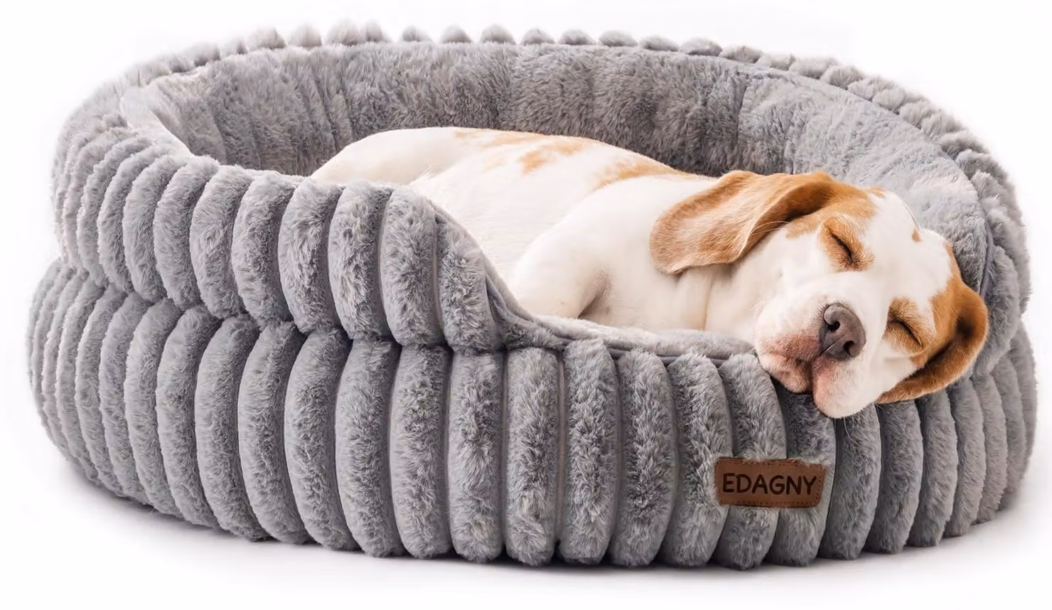 Cuccia per cani a forma di ciambella, lavabile, adatta a cani di taglia media, rotonda, con base antiscivolo, ideale per uso domestico