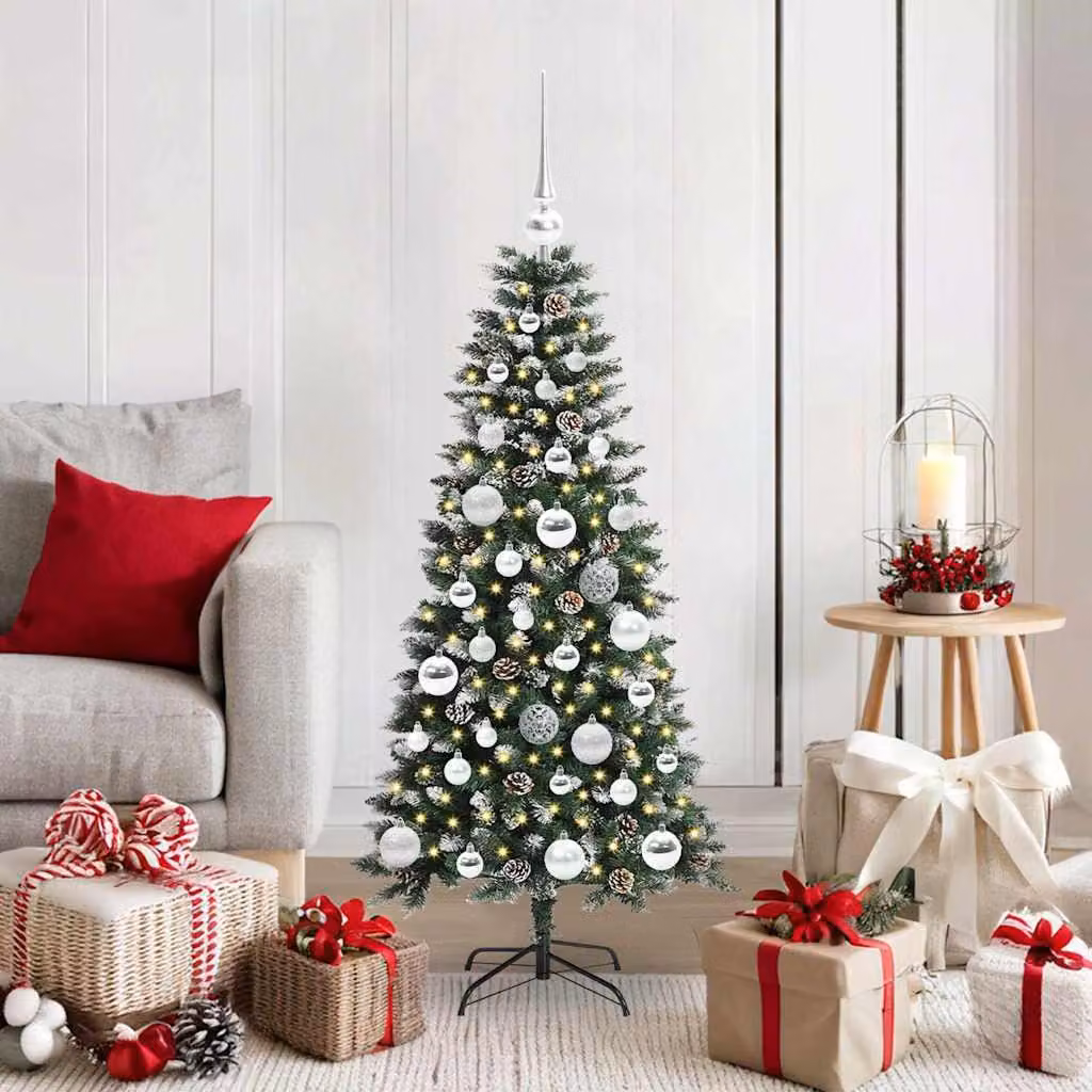 Maison Exclusive - Albero di Natale artificiale, verde, 120 cm, realizzato in PVC, plastica e acciaio