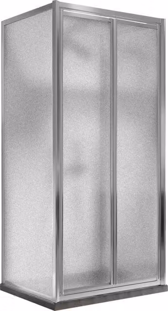 Box Doccia 3 lati 70x75x70 cm 2 Ante Battenti in Cristallo Opaco 4-6mm H198 Fosterberg Maribo Trio