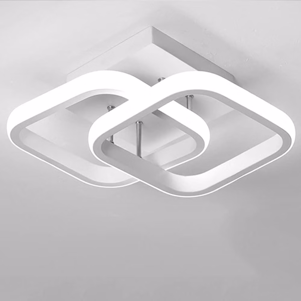 Pannello luminoso a LED, 22W, luce bianca fredda, 6500K, forma quadrata, dimensioni 12x12 cm
