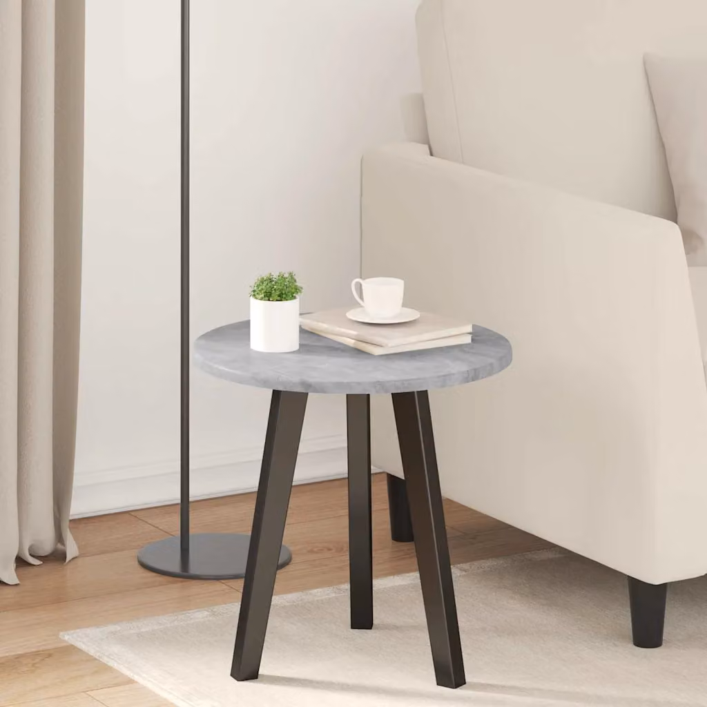 Piano del tavolo rotondo vidaXL in legno ingegnerizzato grigio, Ø 40 cm, H 1,5 cm
