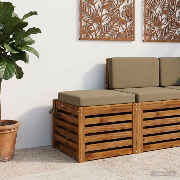 Cuscino per sedile vidaXL SOEST in poliestere verde chiaro con rivestimento rimovibile e lavabile