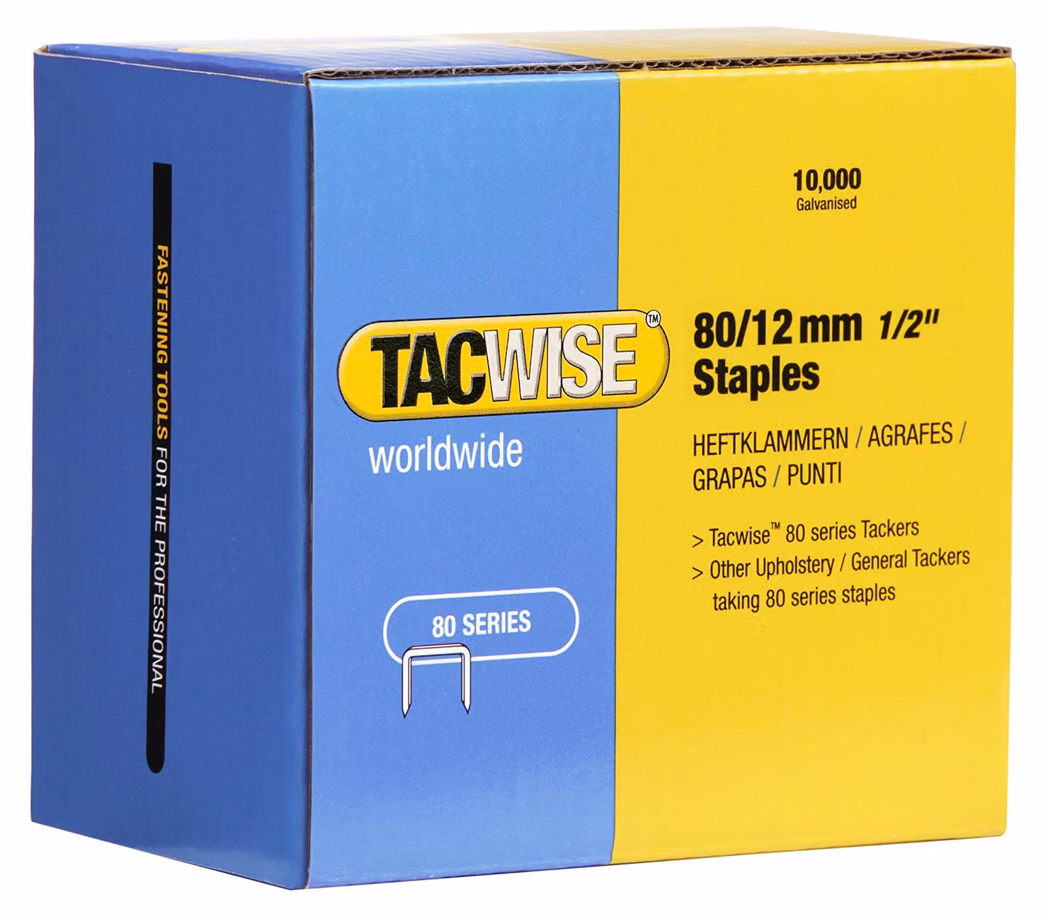 Graffette TACWISE 80/12 mm zincate 10.000 pezzi