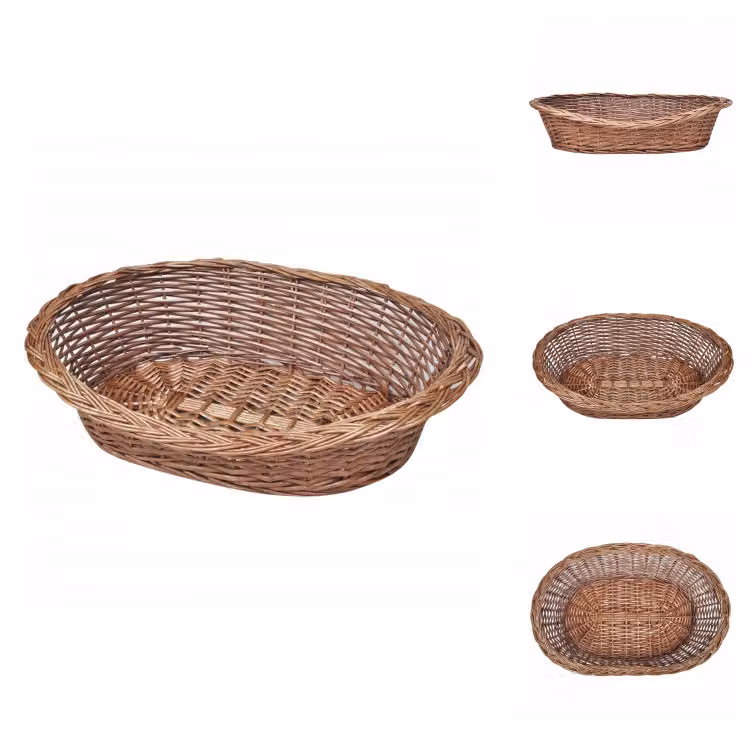 vidaXL Cestino per cani in vimini naturale 70 cm - Letti per cani