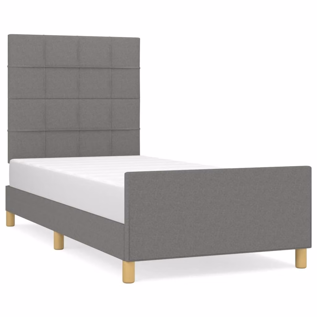 Giroletto senza Materasso Grigio Scuro 90x200 cm Tessuto