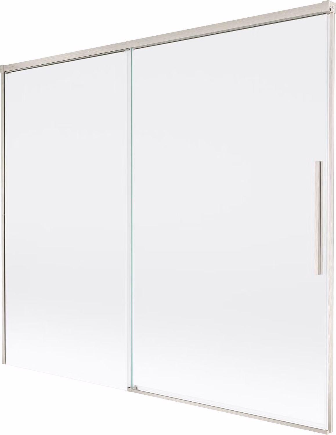 Mexen Rox paratia vasca a 2 ante scorrevoli 180 x 150 cm, trasparente, nichel spazzolato - 8C9-180-001-97-00