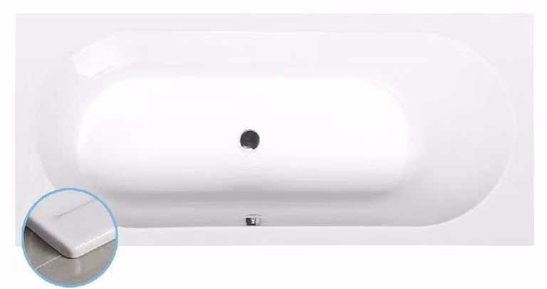 Vasche da bagno Polysan - Vasca da bagno Slim B, 1650x750x480 mm, bianco 32611S