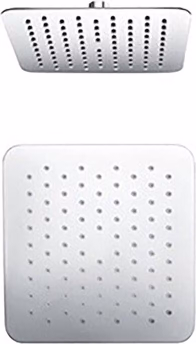 Beitz & Walz AqvaShower soffione doccia 200 x 200 x 2 mm, acciaio inossidabile lucido