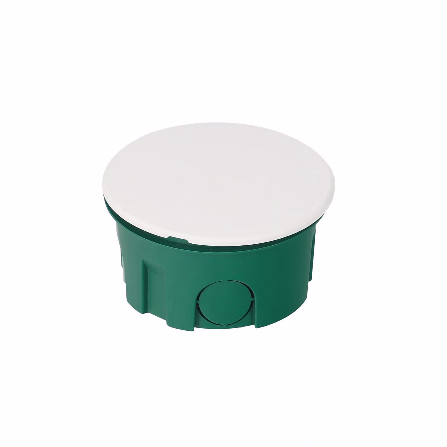 25x scatola da incasso Ø70 piatta con coperchio, senza viti, scatola verde, coperchio bianco EDO777898 EDO Technic