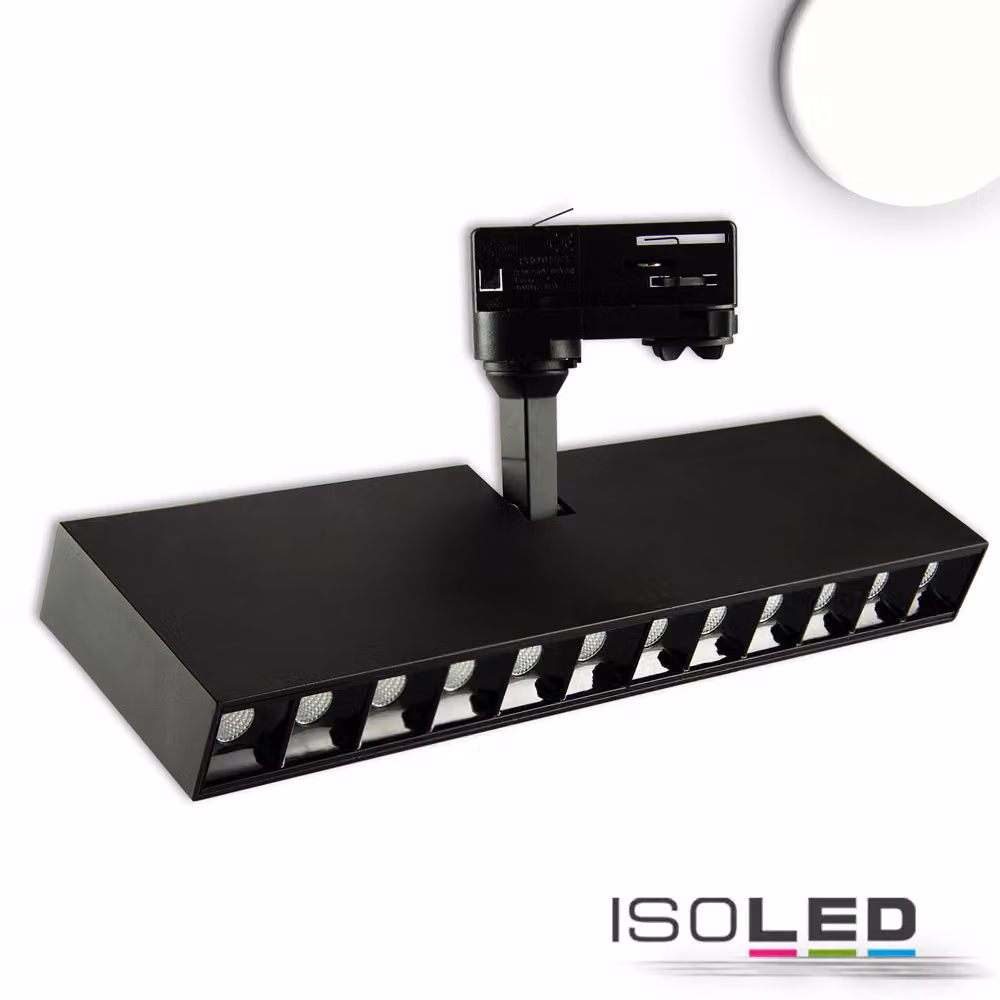 faretto trifase a binario ottico, 35W, 45°, nero opaco, 4000K