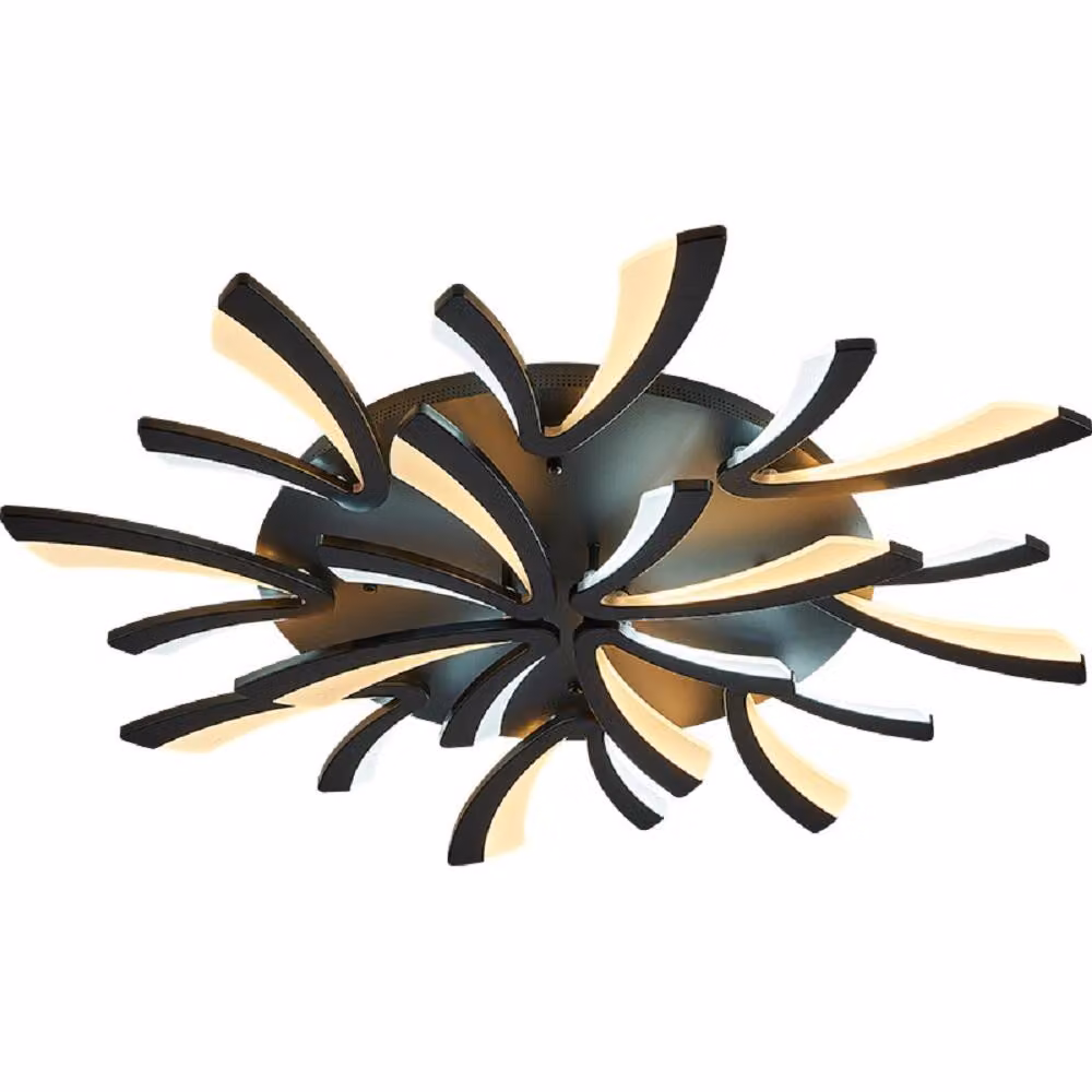 XW062Black-12: Plafoniera LED con telecomando, colore e intensità della luce regolabili, dimmerabile