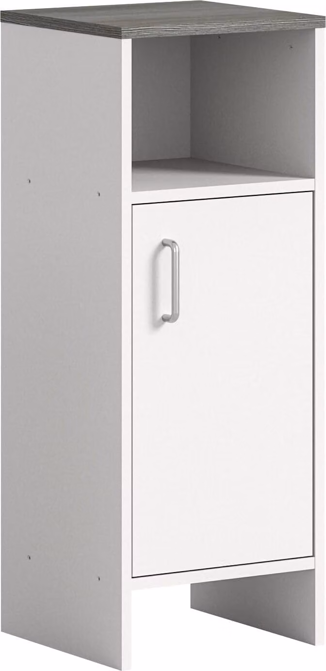 Comodino Rootz Los Angeles - Contenitore da bagno - Mobile in legno - Bianco - Ecologico - Circa 32 cm x 82 cm x 28 cm