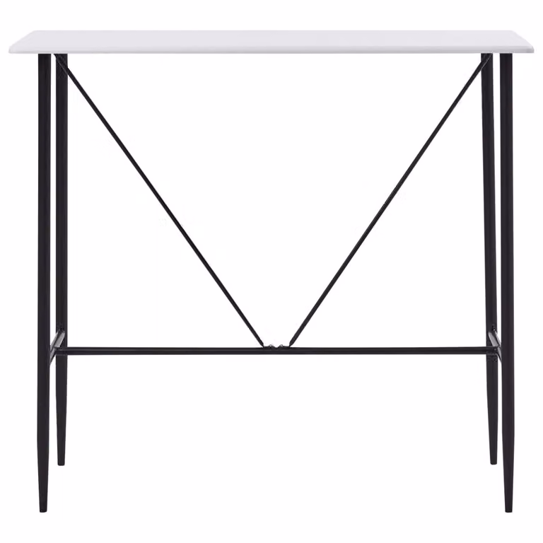 Tavolo da Bar Bianco 120x60x110 cm in MDF