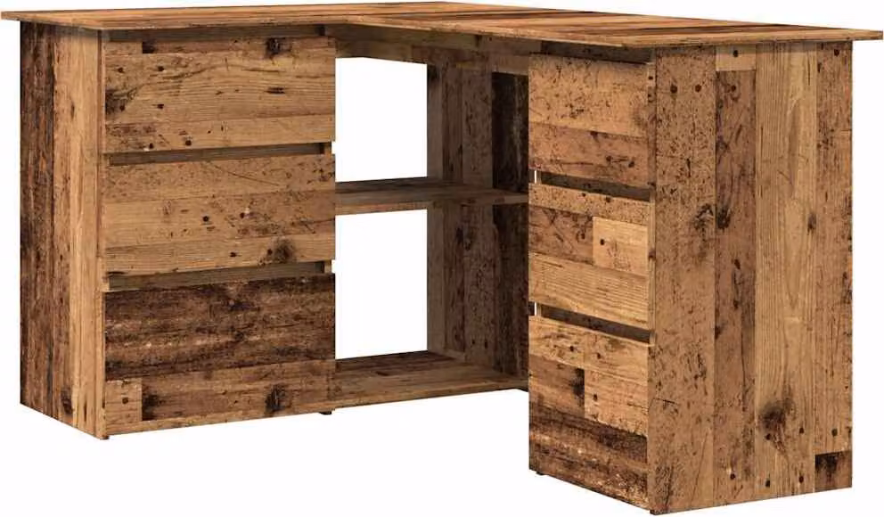 Scrivania ad Angolo Legno Vecchio 145x100x76 cm Truciolato