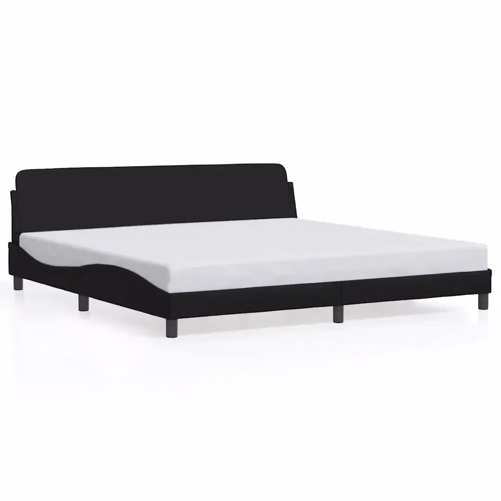 Giroletto Dover vidaXL in similpelle nero L: 198 cm, P: 218 cm, H: 74,5 cm – 2