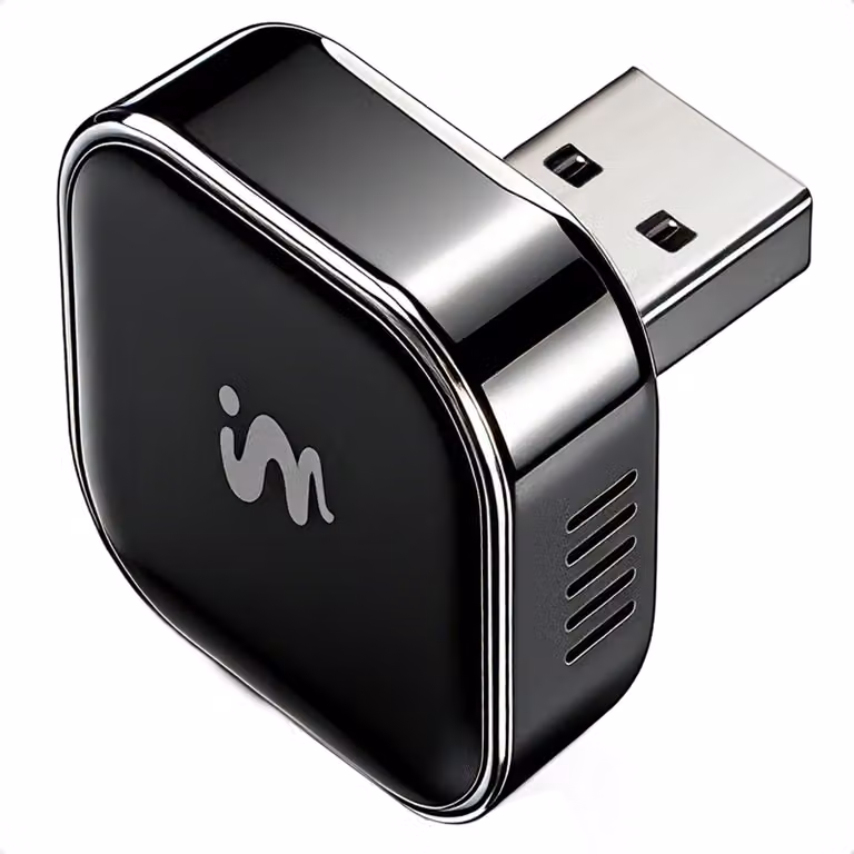 imoshion Mini Dongle 2 in 1 per auto - CarPlay e Android Auto wireless - Nero
