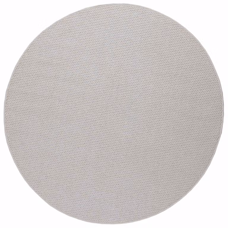 Tappeto rotondo, diametro 160 cm, color crema, lavabile