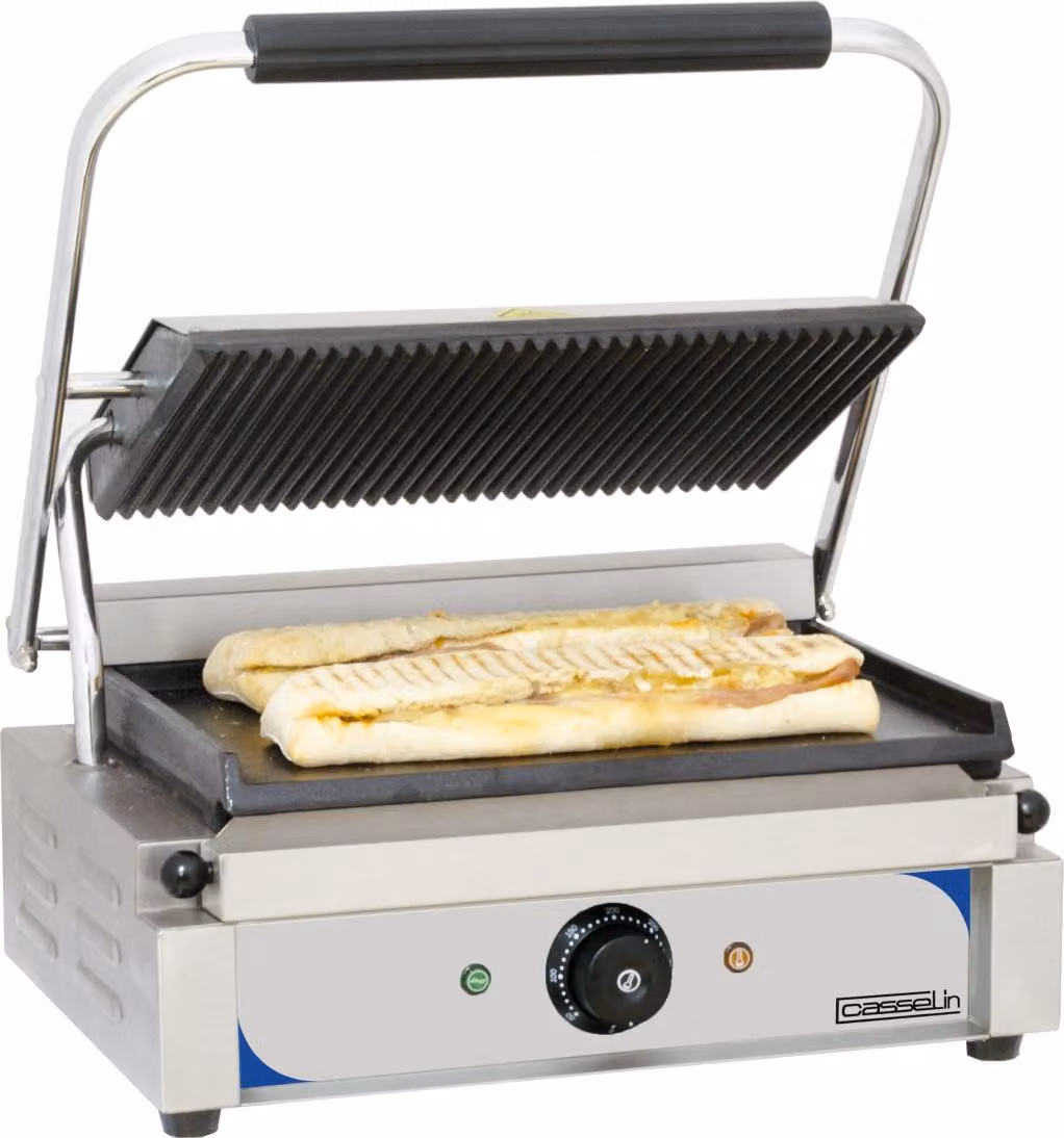 Casselin toast grill con piastra di base in ghisa scanalata o piatta 2200W, variante: piastra di base liscia
