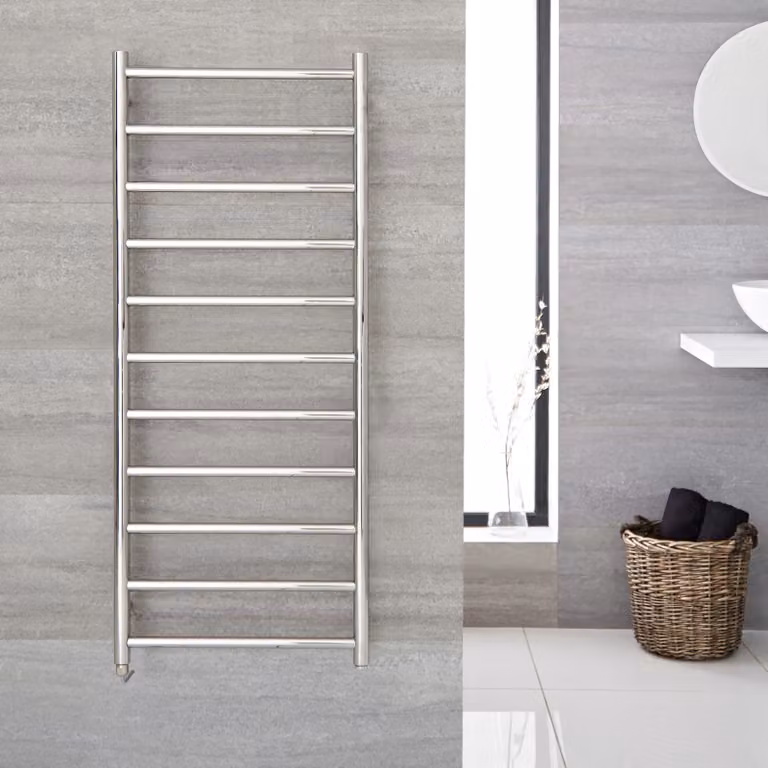 Scaldasalviette Elettrico a Scaletta Acciaio Inox 1200x500mm 300W - Termoarredo Bagno - Quo